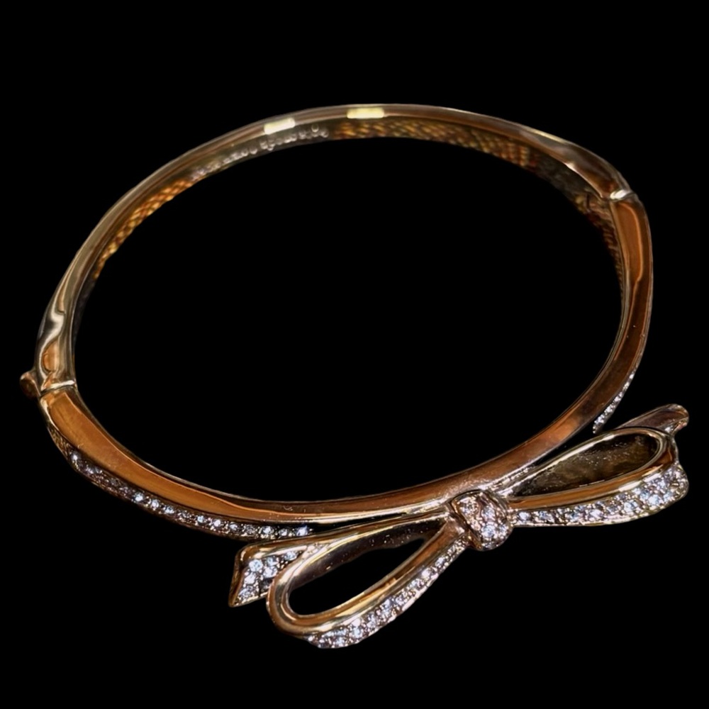 Kate Spade Gold-Tone Crystal Bow Bracelet